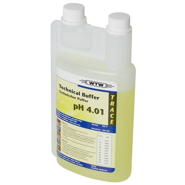 Buffer, technical, WTW, yellow, pH 4,01 ±0,03, 1000 mL