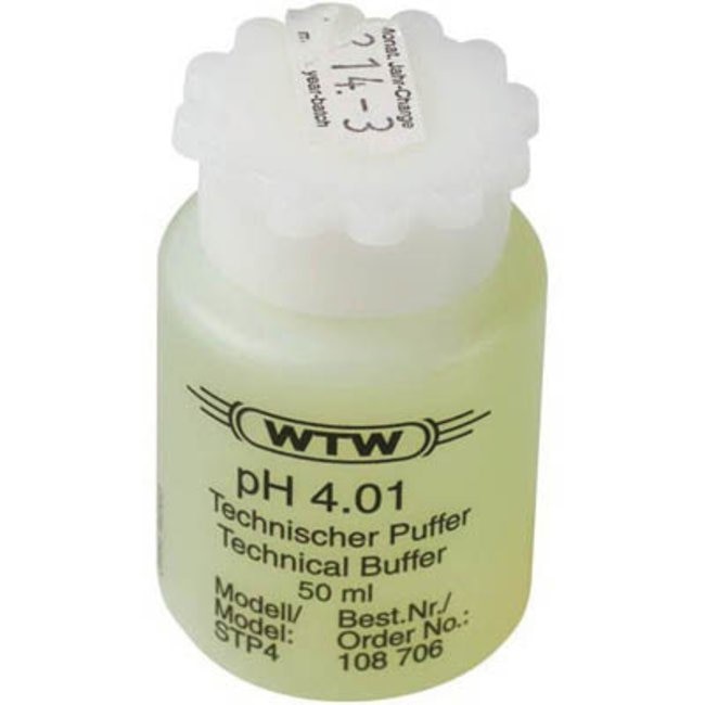 Buffer, technical, WTW, yellow, pH 4,01 ±0,03, 50 mL