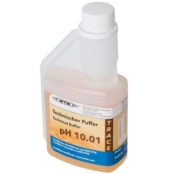 Buffer, technical, WTW, orange, pH 10,01 ±0,03, 250 mL