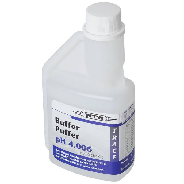 Buffer, certified, WTW, pH 4,01 ±0,02, NIST/DIN, 250 mL