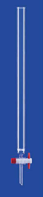 Chromatography column with frit, Lenz-Laborglas, 400 mm, Ø20 mm, 125 mL