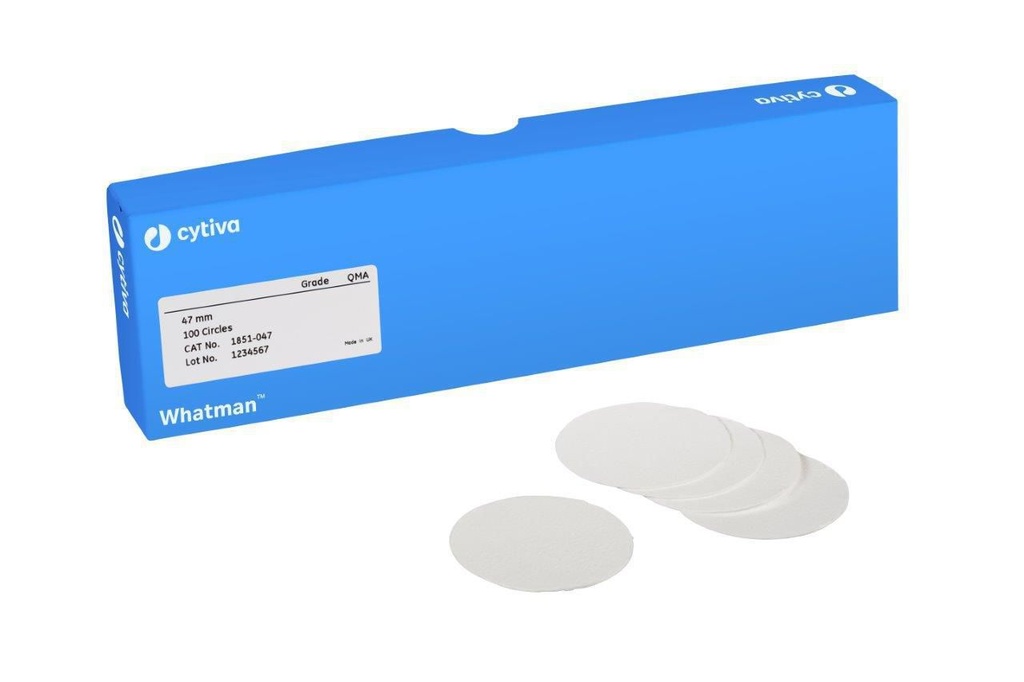 Filter circles, quartz, Whatman, Grade QM-A, Ø90 mm, 0,3 µm, 100 pcs
