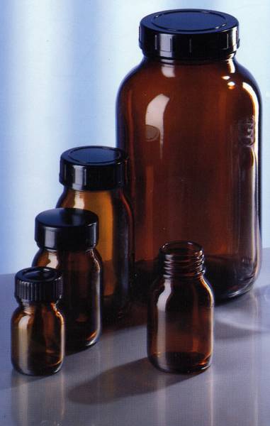 [6229588] Wide mouth bottle 75 ml, GL 40, w/cap, brown glass