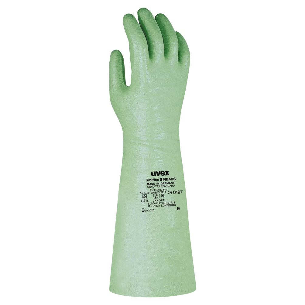 [6231389] Chemical protection gloves, uvex rubiflex S NB40S, size 8