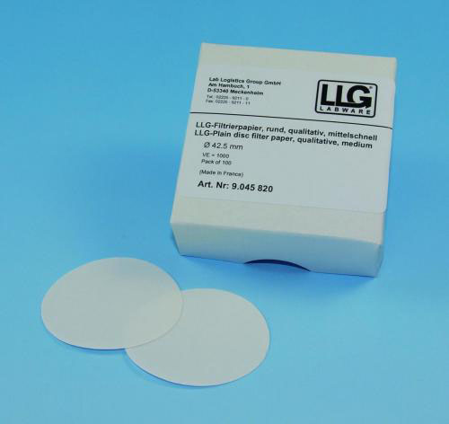 Filter circles, LLG, qualitative, very slow, Ø110 mm, 2-4 µm, 100 pcs