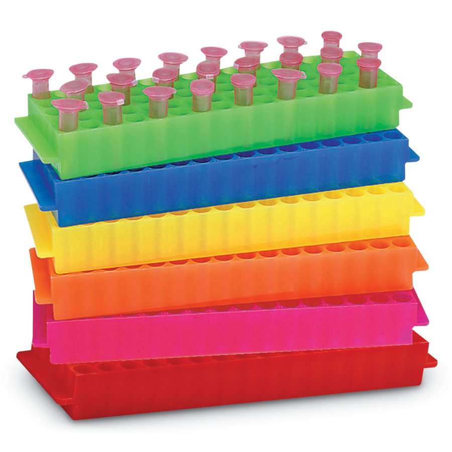 Microtube rack, blue 80-well, PP, for 1.5/2.0 ml t