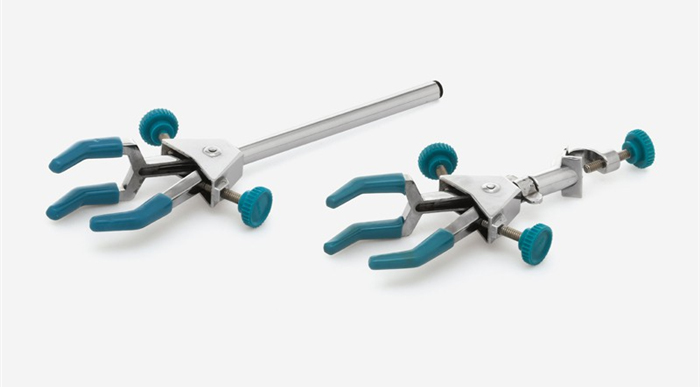 Three-prongs clamp, 2 PVC coated jaws,range 0-70mm