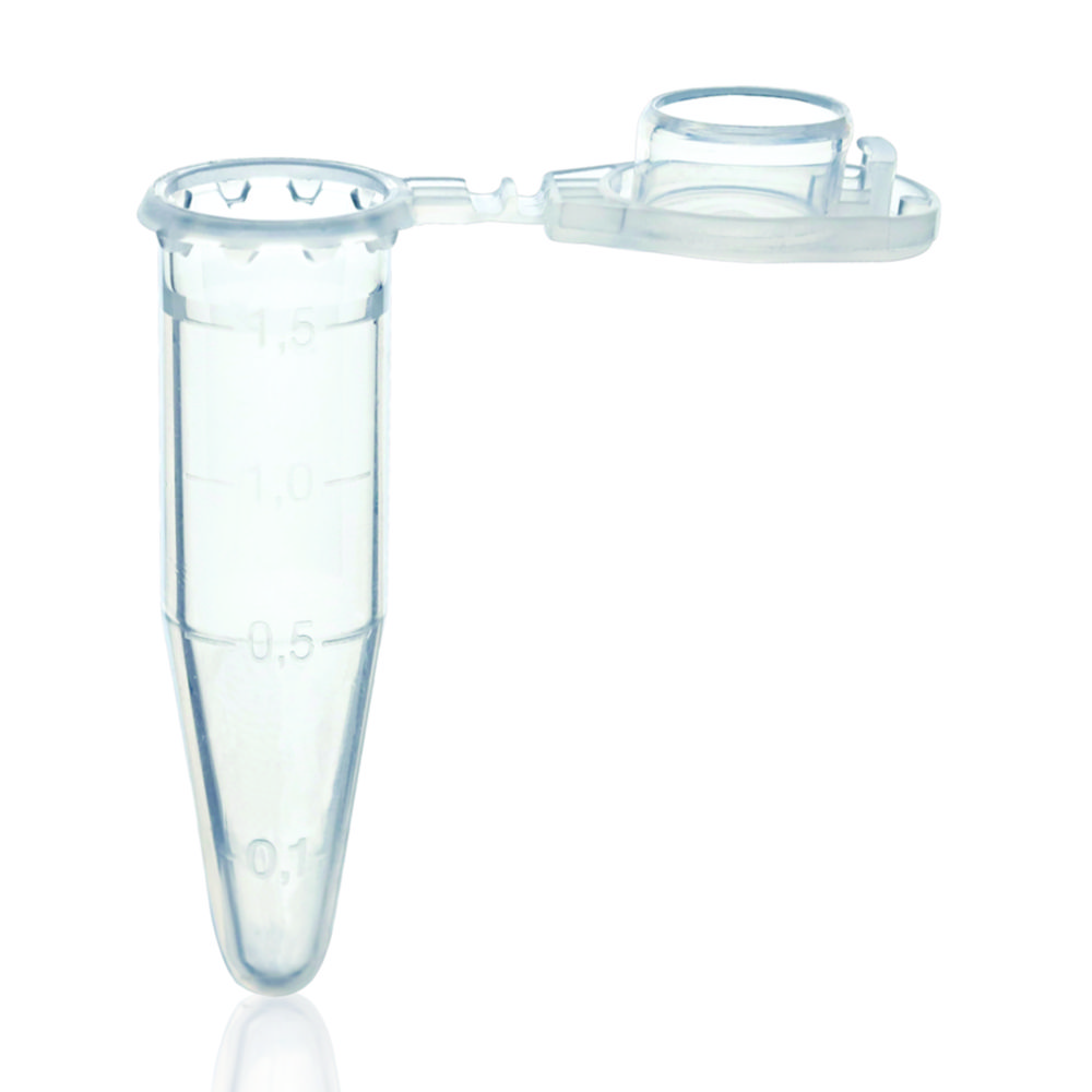 [6257318] Microcentrifuge tube, BRAND, Safe-lock lid, clear, 1,5 ml, conical