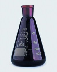 Erlenmeyer flask 250 ml, amber NS 29/32