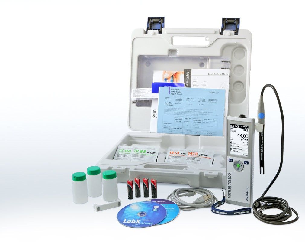 [6265250] Conductivity meter, Mettler-Toledo Seven2Go S3-Bioethanol-Kit, with case and electrode