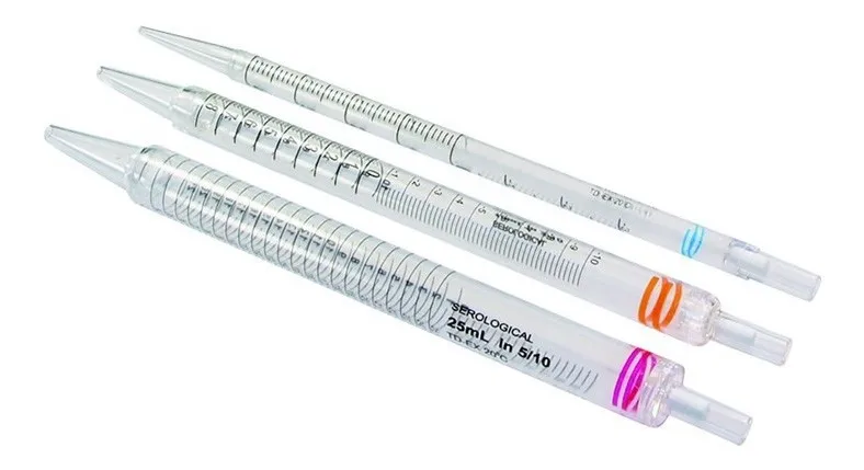 [6265882] Serological pipette, LLG, short, PS, 10 mL : 0,2 mL, Ø 15 mm, sterile, orange, filtered