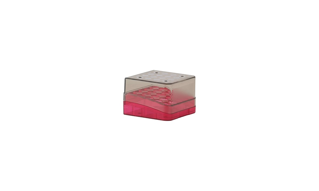 [1522400] Cryobox, TENAK, 76 x 76 x 53 mm, PC, 5 x 5, red