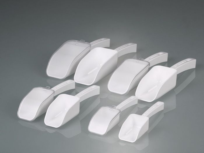 LaboPlast sample scoop 250 ml w/lid, PS, white