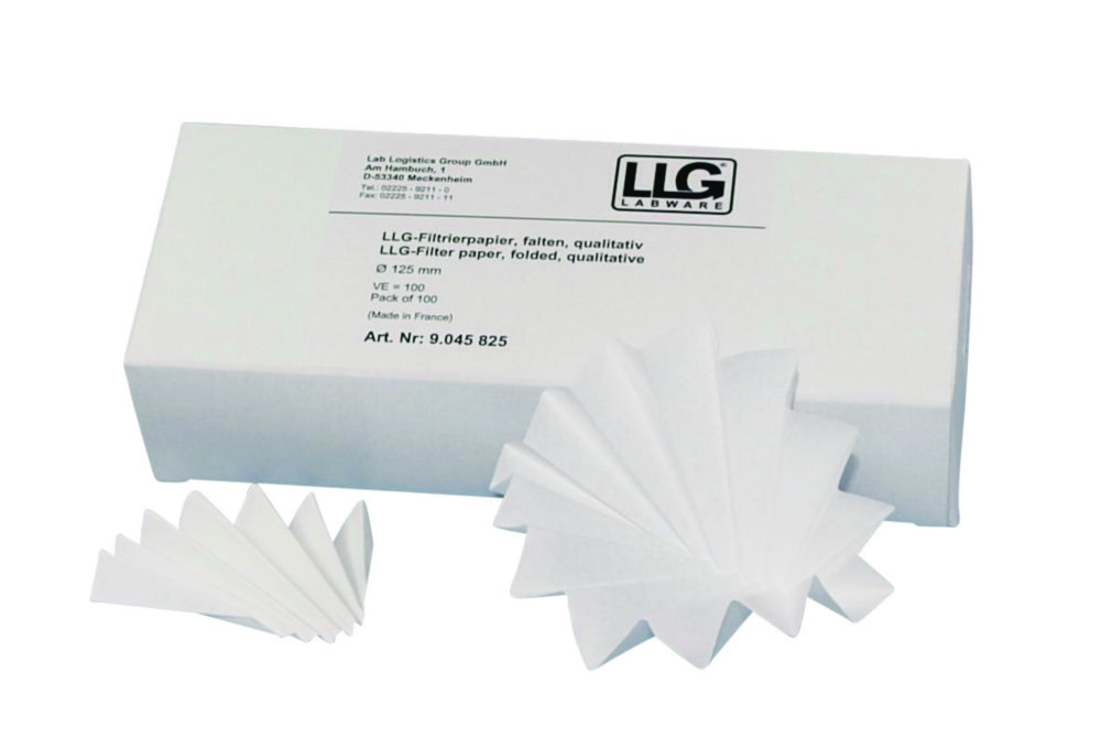 Folded filter, LLG, qualitative, medium, Ø90 mm, 8-12 µm, 100 pcs