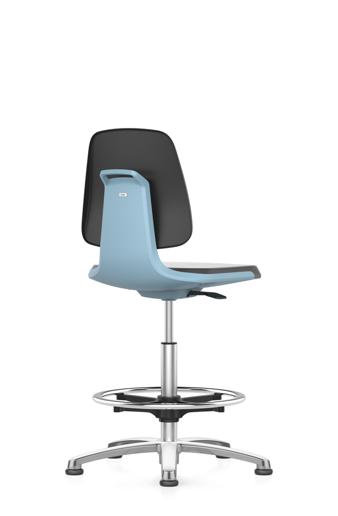 Lab chair Labsit, Foot ring, PU foam 9588, blue