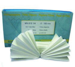 Folded filter, Macherey-Nagel MN 615, qualitative, medium, Ø70 mm, 4-12 µm, 100 pcs