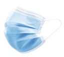 Face mask, Unigloves Profil Plus, EN 14683 Type II R, CE, blue, 10 x 50 pcs