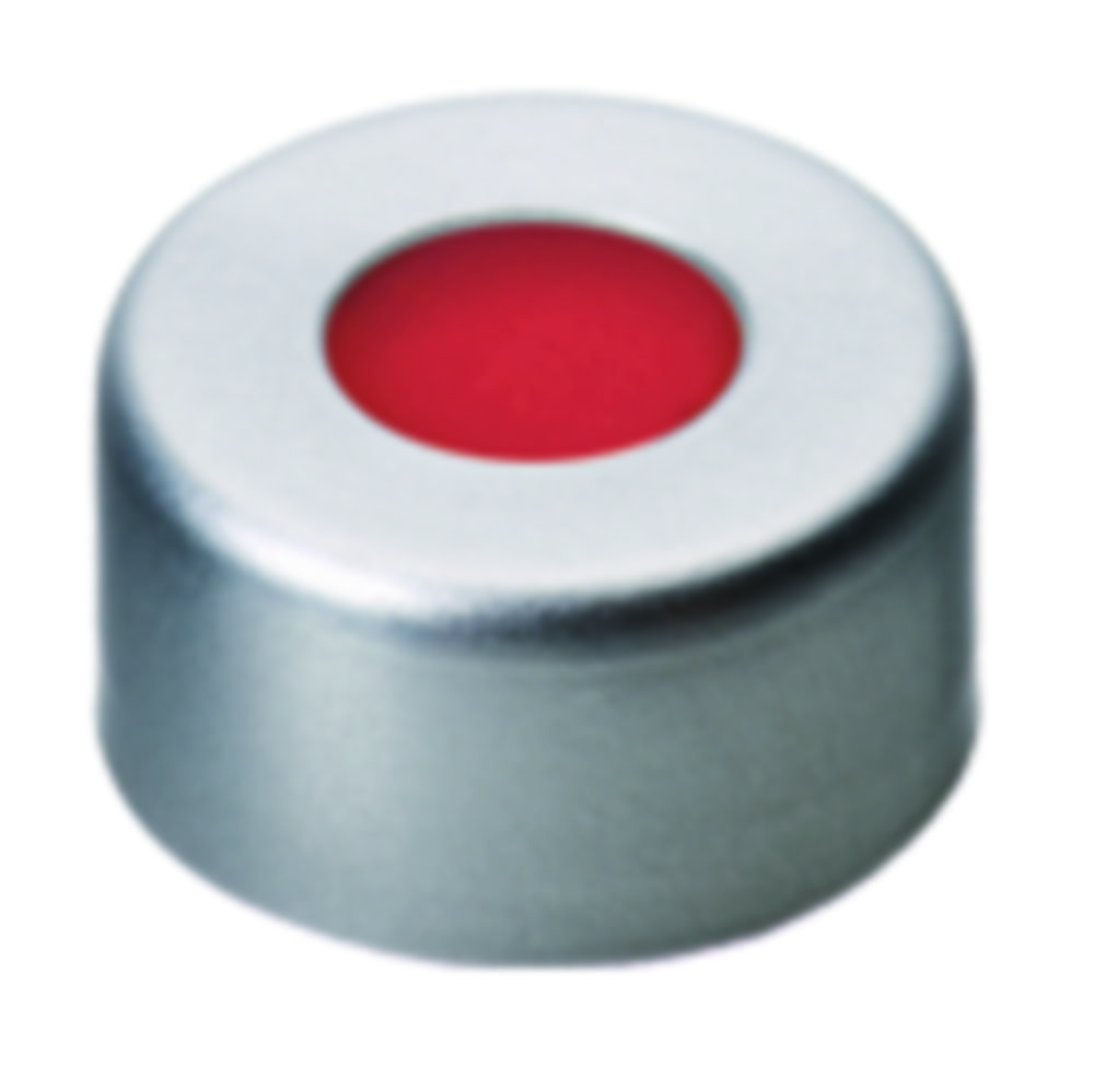 Crimp seals, LLG, N 11, alu w. hole, silver, PTFE/silicone/PTFE 45 A