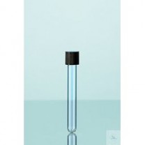Culture tube, soda-lime glass, w/screw cap, 6 ml