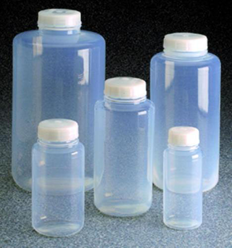 Wide neck bottle 2000 ml, FEP with screw cap