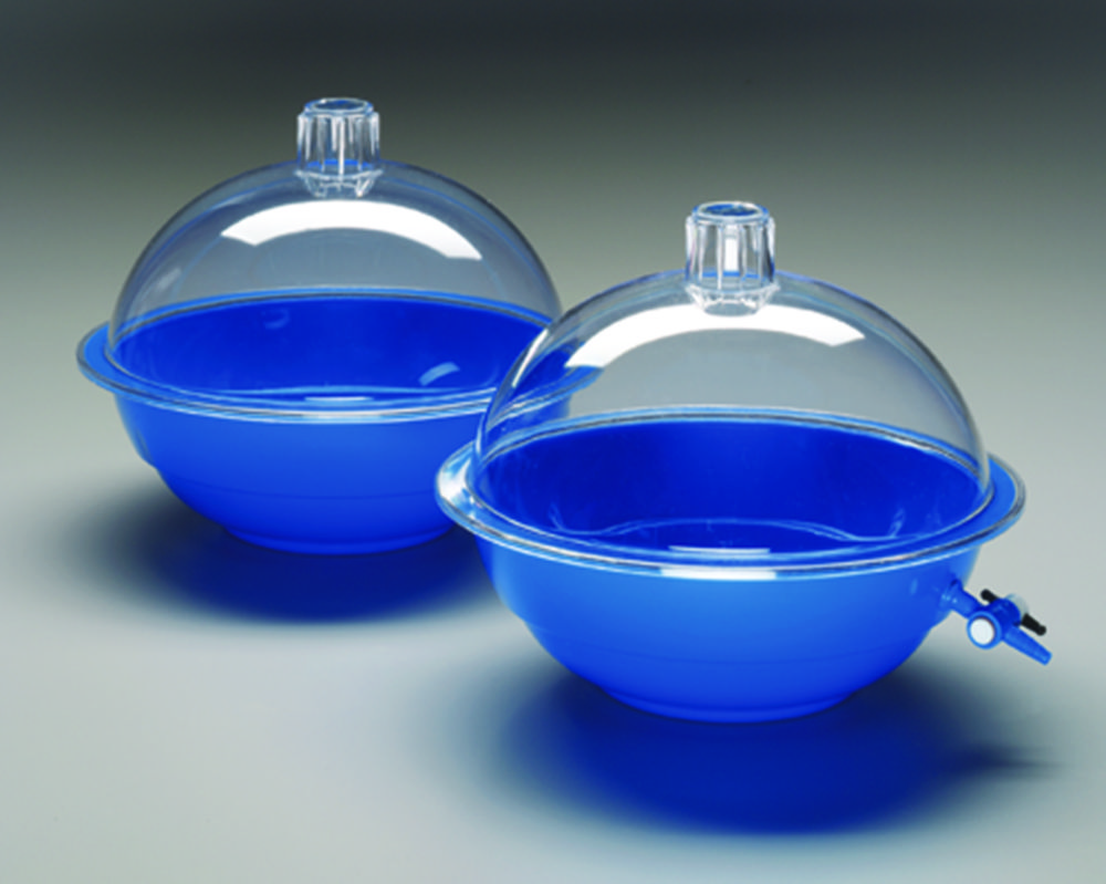 [7048801] Desiccators, PC, blue, without stopcock