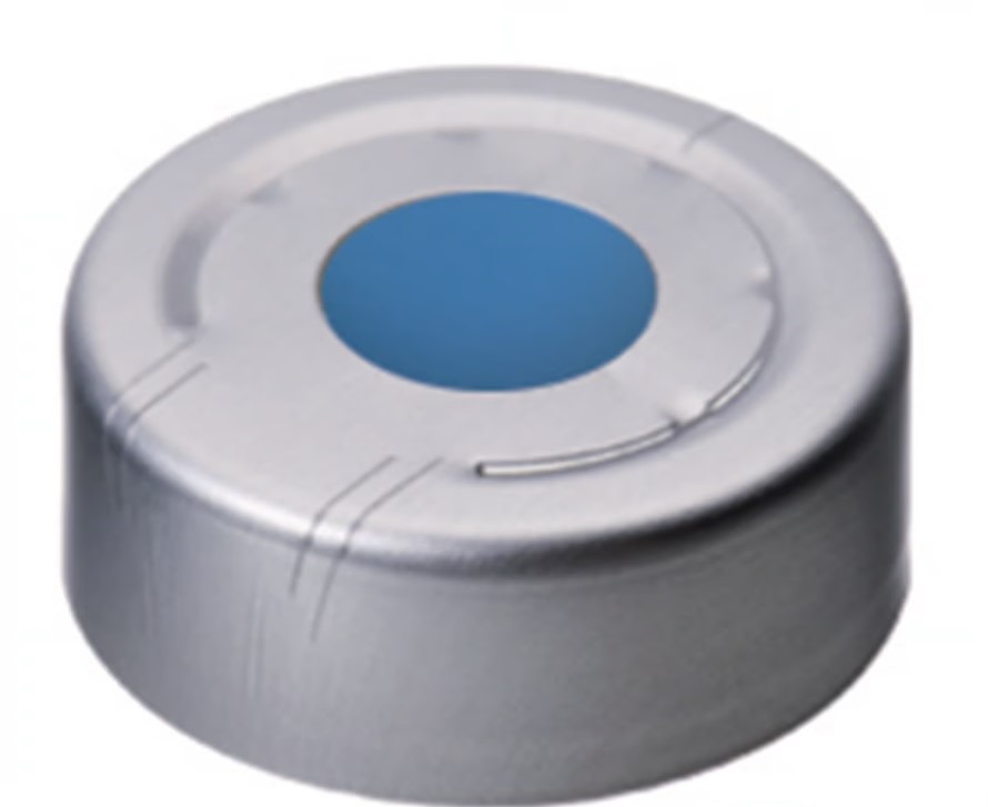 Crimp seals for headspace vials, LLG, N 20, alu pressure release seals, silicone/PTFE 45 A