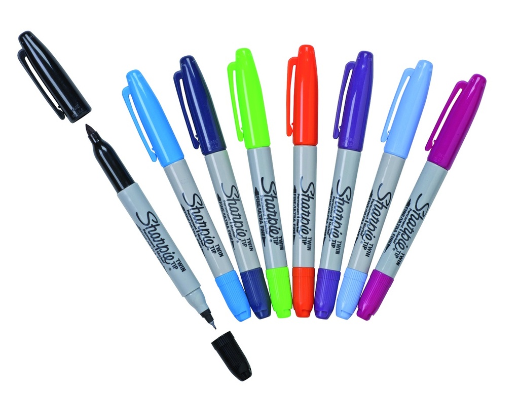 [7656684] Permanent marker Sharpie® dual tip pen set, 8 col.