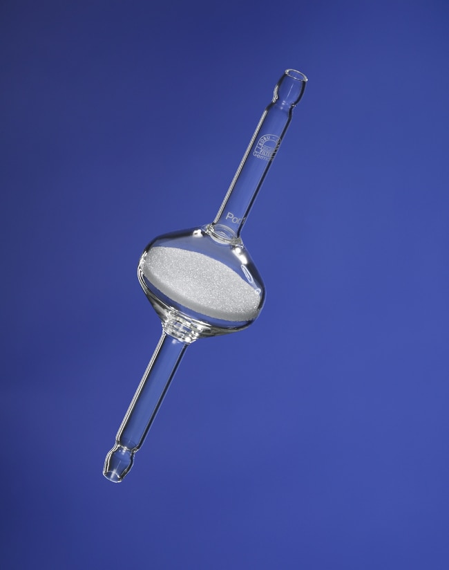 Pipeline Filter, ROBU VitraPOR, Ø60 mm filter, por. 0, 160-250 µm, for hoses Ø14 mm
