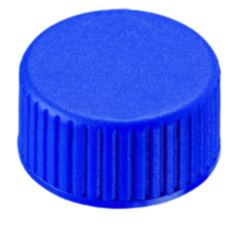 [7930366] Screw cap, LLG, N 9 short thread, blue PP, PTFE 53 D
