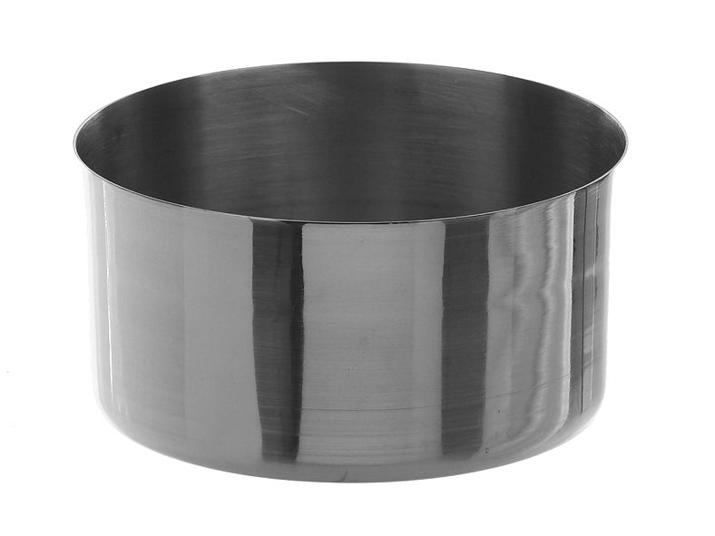 Evaporating dish high shape,18/8 steel diam. 85 mm