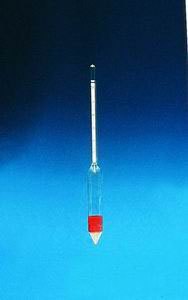 Density hydrometer, GECO Gering, wo. thermometer, 1.300 - 1.400 g/cm³