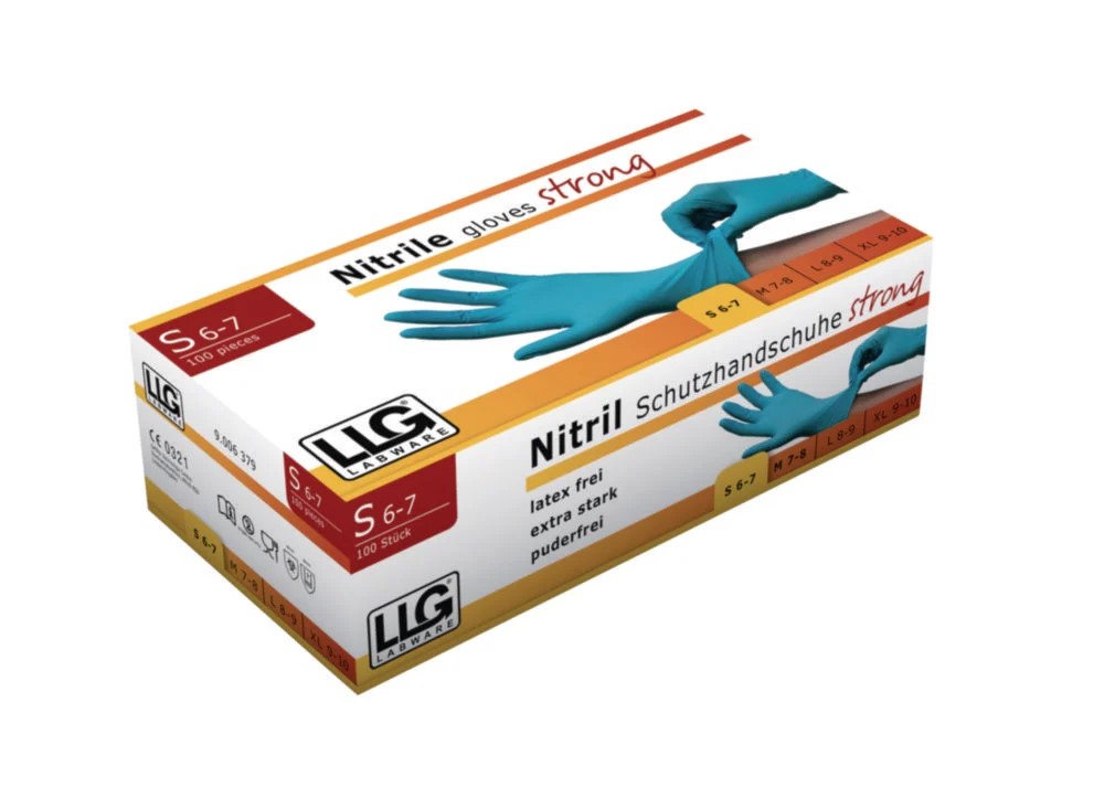 Nitrile gloves, LLG Strong, size L, blue