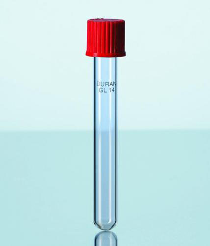 Culture tubes, Duran, with scr ew cap, Dia. 12 mm,