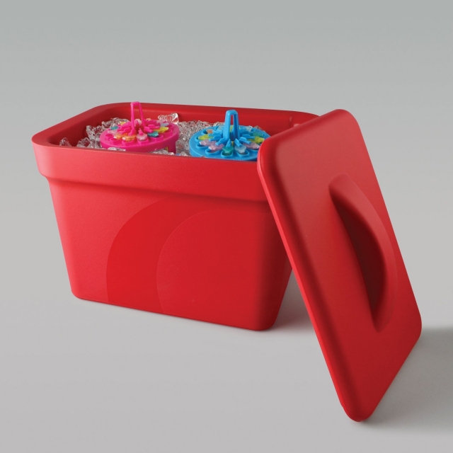 [9010639] Midi Icepan Magic Touch 2, 4 ltr. with lid, red