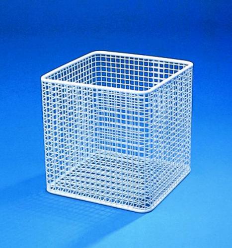 Baskets, nylon-coated wire, wh ite, Width 140 mm,