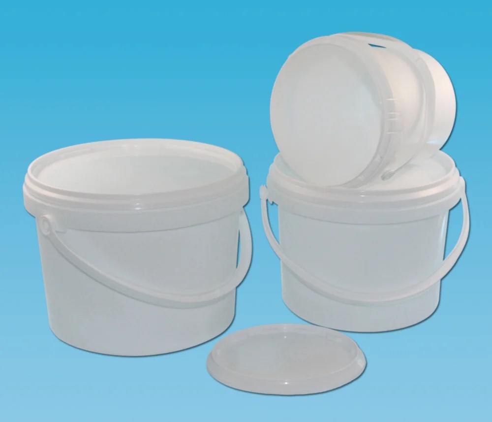 [9040031] Bucket, LLG, white, PP, with lid, 2 L
