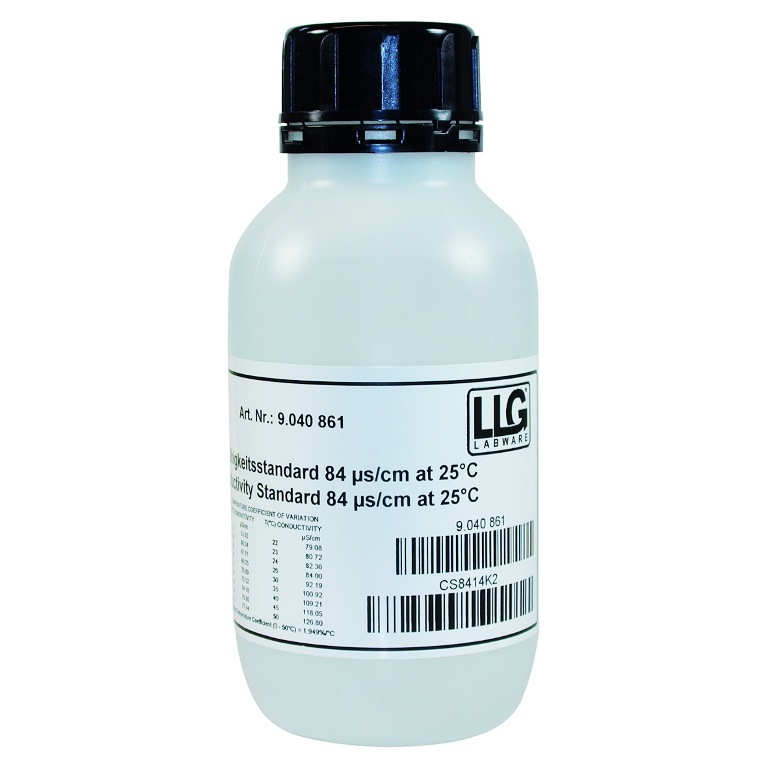Conductivity standard, LLG, 147 µS/cm, 25°C, 500 mL