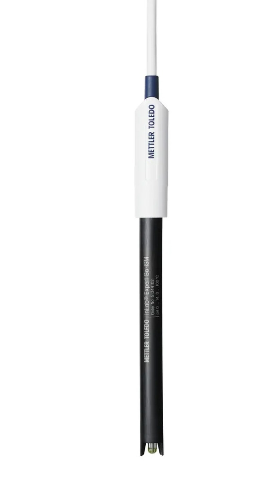 pH electrode, Mettler-Toledo InLab Expert Go-ISM-5m, plastic, gel, NTC, BNC/RCA 5 m
