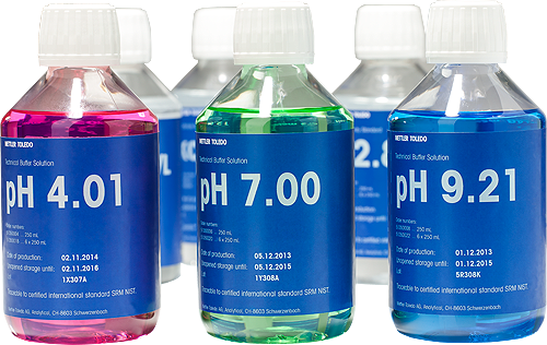 Buffer, technical, Mettler-Toledo, pH 4,01 ±0,02, 25 °C, 250 mL, 6 pcs