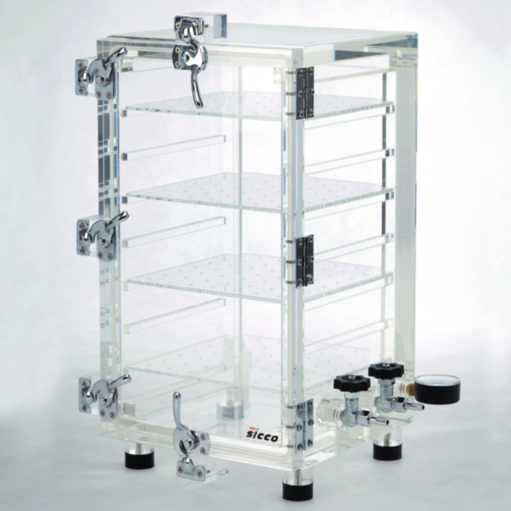 [9042004] Desiccator, Vacuum 3 Type 1000, PMMA, 265x250x460 mm, 32 liter