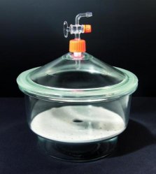 LLG-Desiccator w/stopcock + porcelain plate, 200mm