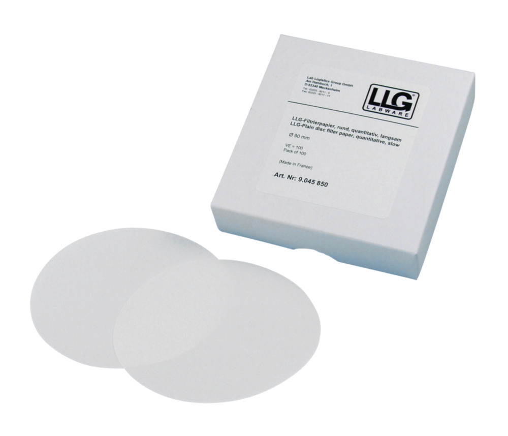 Filter circles, LLG, quantitative, slow, Ø125 mm, 2-3 µm, 100 pcs