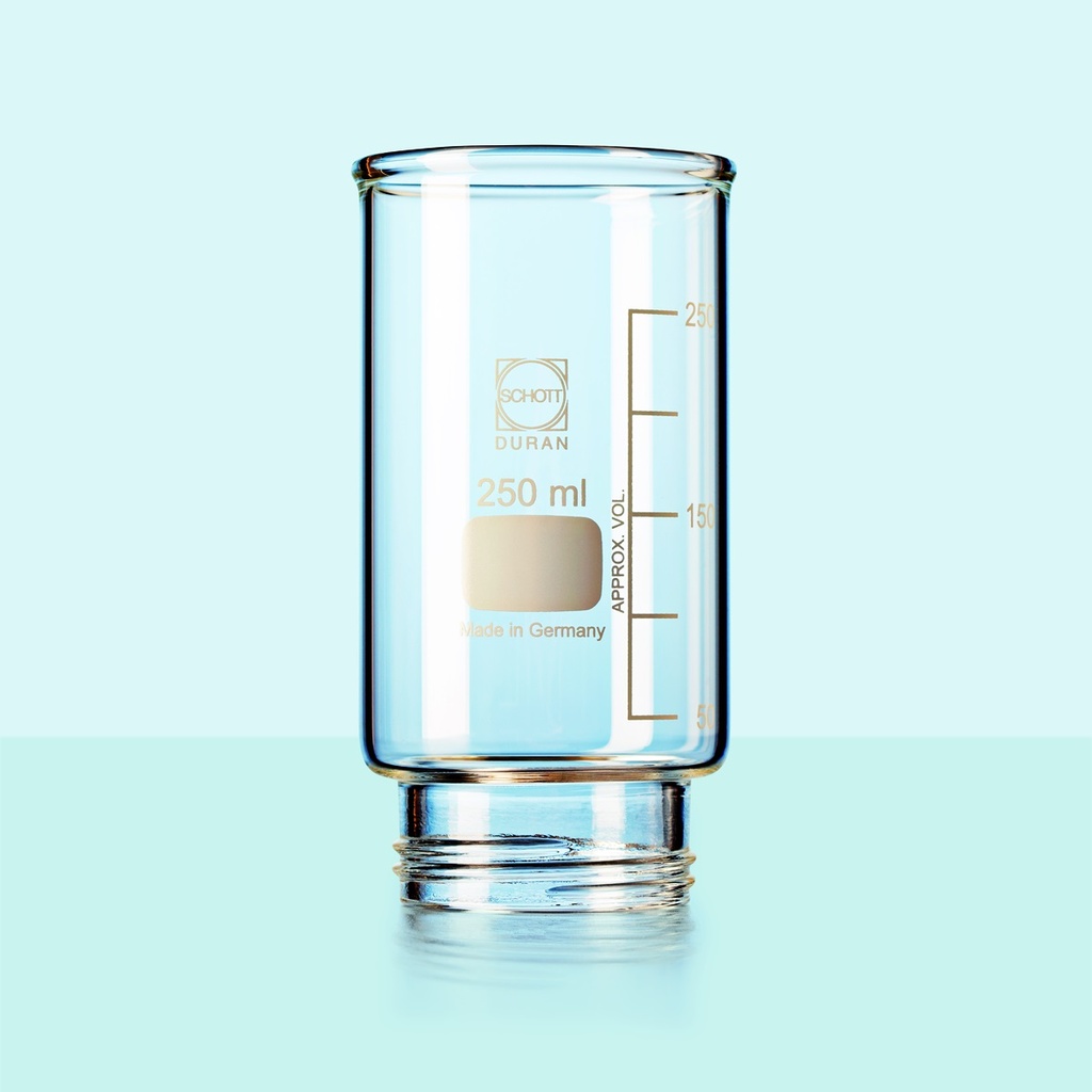 Filter funnel head, DURAN, glass top for filter funnel w. PP-funnel, 250 mL, 54 mm