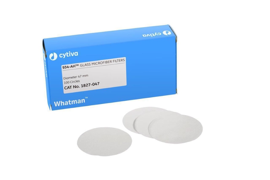 Filter circles, glass microfiber, Whatman, Grade 934-AH, Ø55 mm, 1,5 µm, 100 pcs