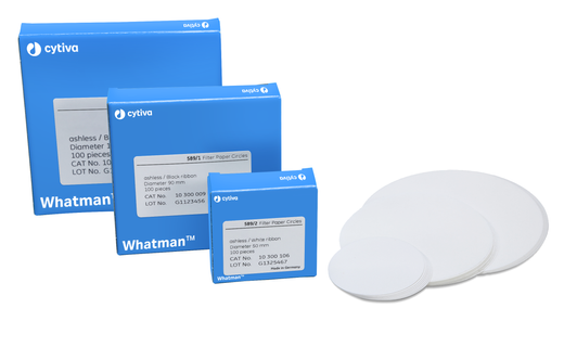 Folded filter, Whatman, quantitative, Grade 589/2 ½, White Ribbon, Ø110 mm, 4-12 µm, 100 pcs