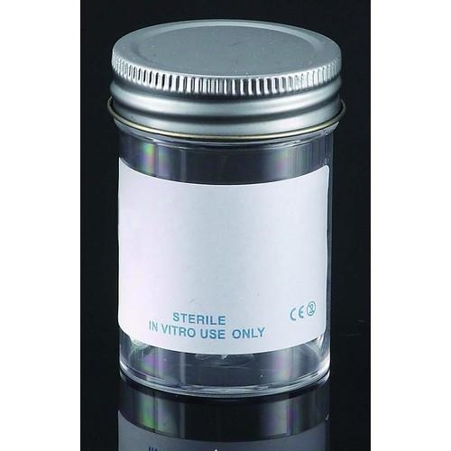 Sample container, PS, w/cap, sterile, 100 ml
