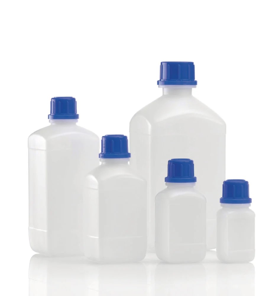 [9072854] Square shape reagent bottles, HDPE, narrow neck,