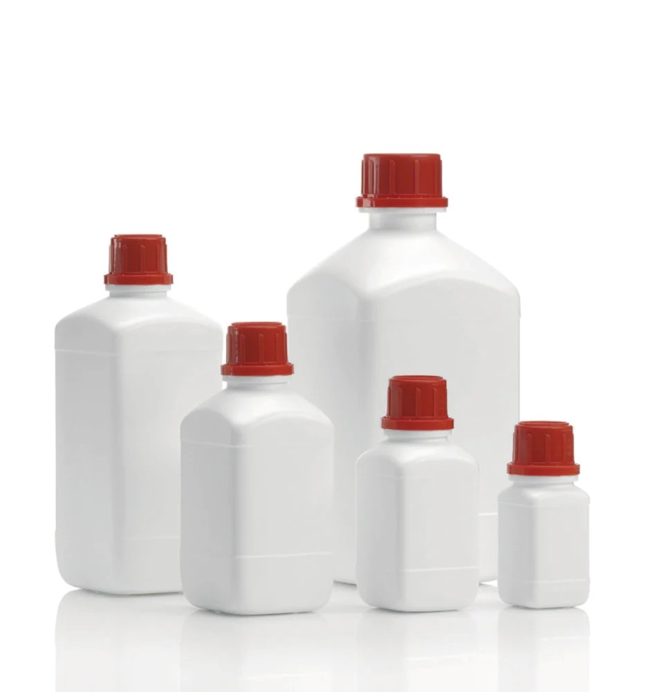 [9072859] Square shape reagent bottles, HDPE, narrow neck,