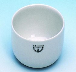 Incinerating dish, porcelain, cylindrical, 30 ml