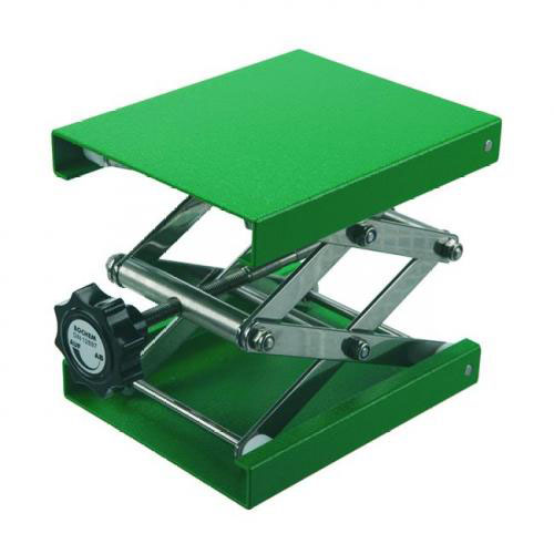 Lab-Jack, aluminium green 400 x 400 mm, with adju